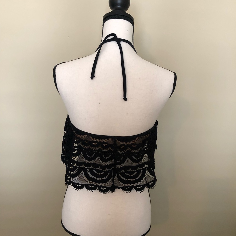 Pilyq Lace Flutter Bandeau Bikini NWOT Festival Top Boho top - Picture 3 of 7